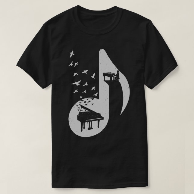 Musical Piano T Shirt (Design framsida)