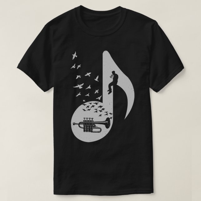 Musical Piccolo Trumpet T Shirt (Design framsida)