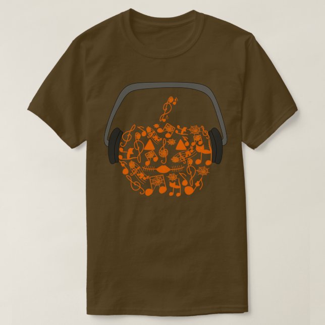 Musical Pumpkin Orange T Shirt (Design framsida)