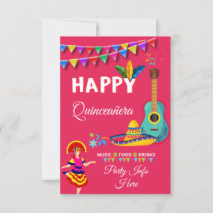 Musical Quinceañera-inbjudan Inbjudningar