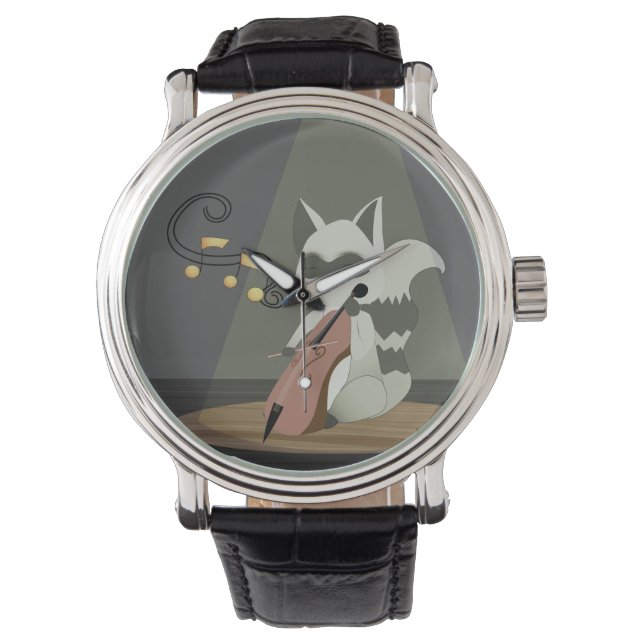 Musical Raccoon Armbandsur (Framsida)
