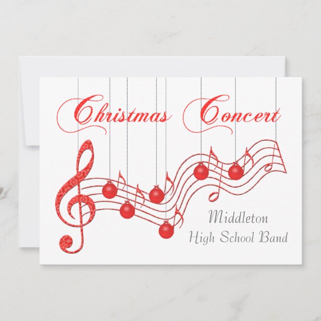 Musical Red Snöre julkonsert Inbjudningar (Framsida)