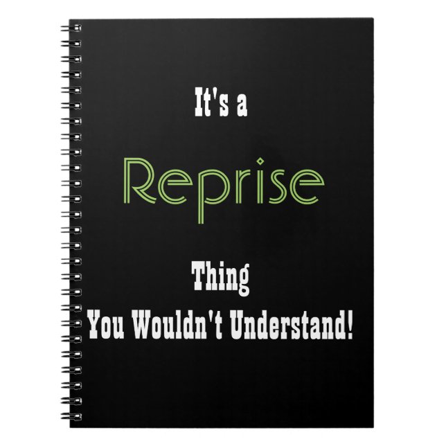 Musical Reprise Journal Anteckningsbok (Framsidan)