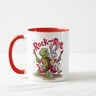 Musical Reptile and Hare Sten Out Roll Mugg