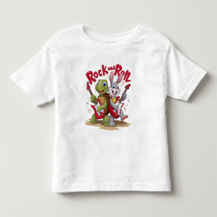 Musical Reptile and Hare Sten Out Roll T Shirt