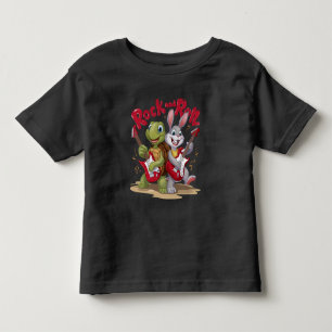 Musical Reptile and Hare Sten Out Roll T Shirt