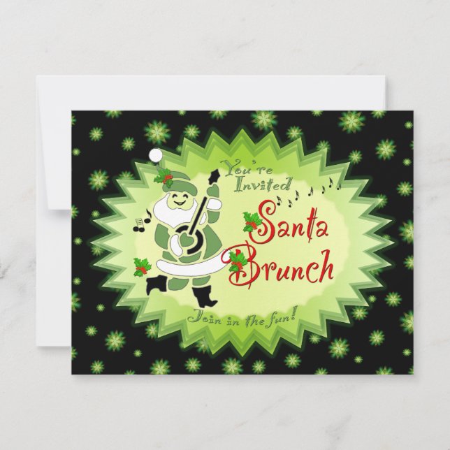 Musical Santa Elf Brunch Inbjudningar (Framsida)
