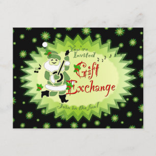Musical Santa Elf Gift Exchange Party-inbjudningar Inbjudningar