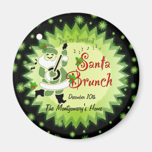 Musical Santa Elf-julinbjudan till Brunch Magn Magnet