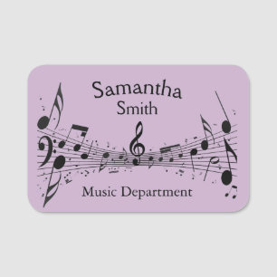 Musical Score Design Namn bricka Namnbricka