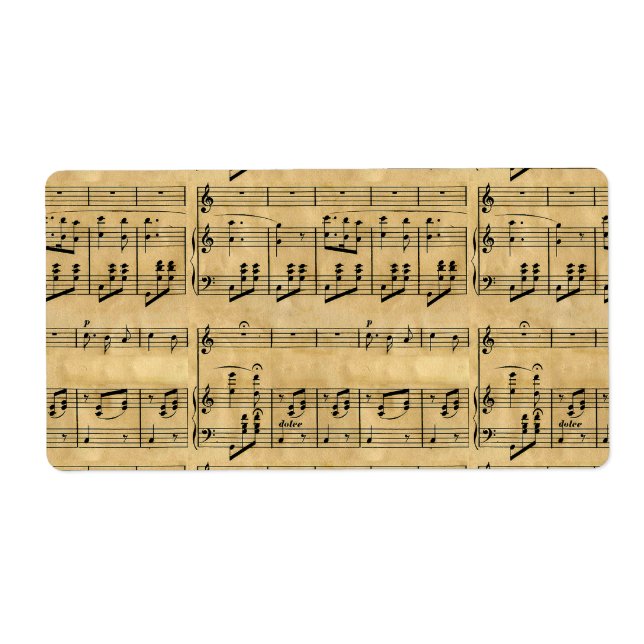 Musical Score Old Parchment Papper Design Fraktsedel (Framsidan)