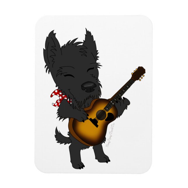Musical Scottie Magnet (Vertikal)
