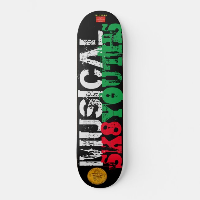 MUSICAL SK8 YOUTHSkateboard Mini Skateboard Bräda 18,5 Cm (Framsida)