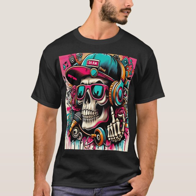 Musical Skull: The Art of Sound and Style T Shirt (Framsida)