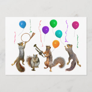 Musical Squirrels Party-inbjudan Inbjudningar