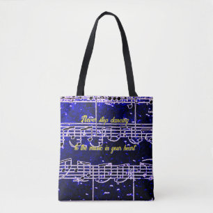 Musical Steps- Electrical Blues Tote Tygkasse