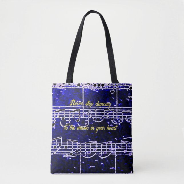 Musical Steps- Electrical Blues Tote Tygkasse (Framsida)