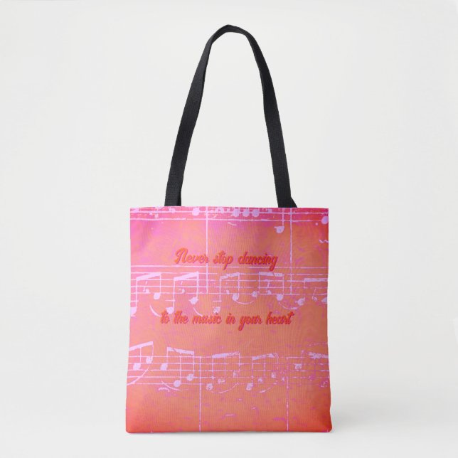 Musical Steps- Mango Tango Tote Tygkasse (Framsida)