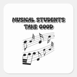 Musical Studenter Fyrkantigt Klistermärke