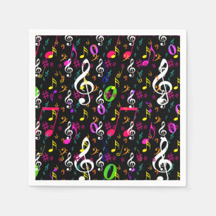 Musical Symbols Mönster Design Pappersservett