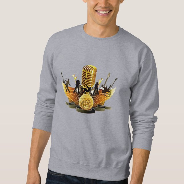 Musical T-Shirts Lång Ärmad Tröja (Framsida)
