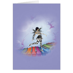 Musical Tangentbord Älva Vignette Hälsningskort