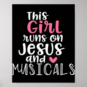 Musical Theater Gifts Tonåring Girl springa på Jes Poster