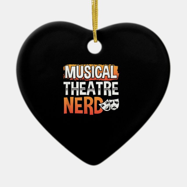 Musical Theater Nerd Funny Theater Thespian Actor Julgransprydnad Keramik (Framsidan)