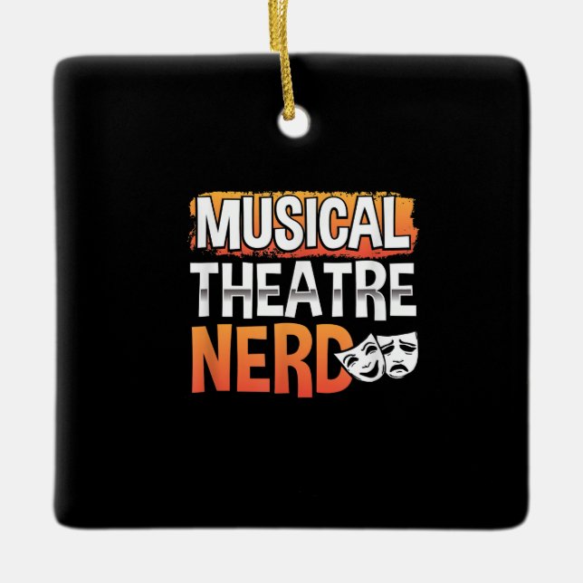 Musical Theater Nerd Funny Theater Thespian Actor Julgransprydnad Keramik (Framsida)