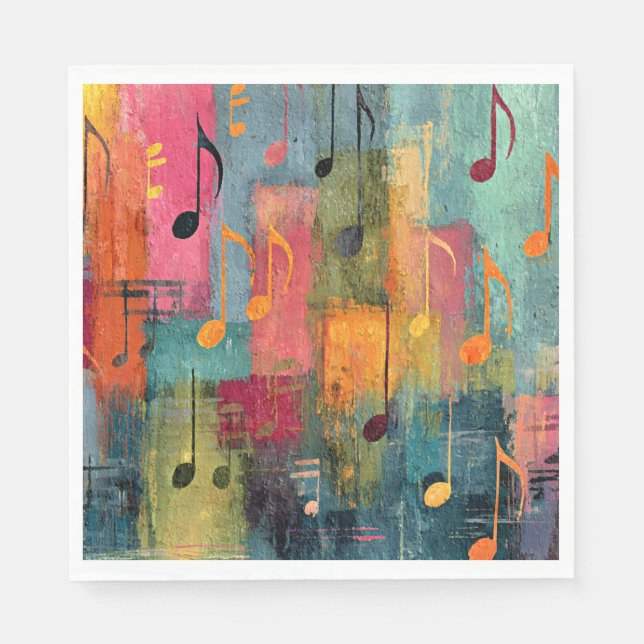 Musical Theme Abstract Art Pappersservett (Framsidan)