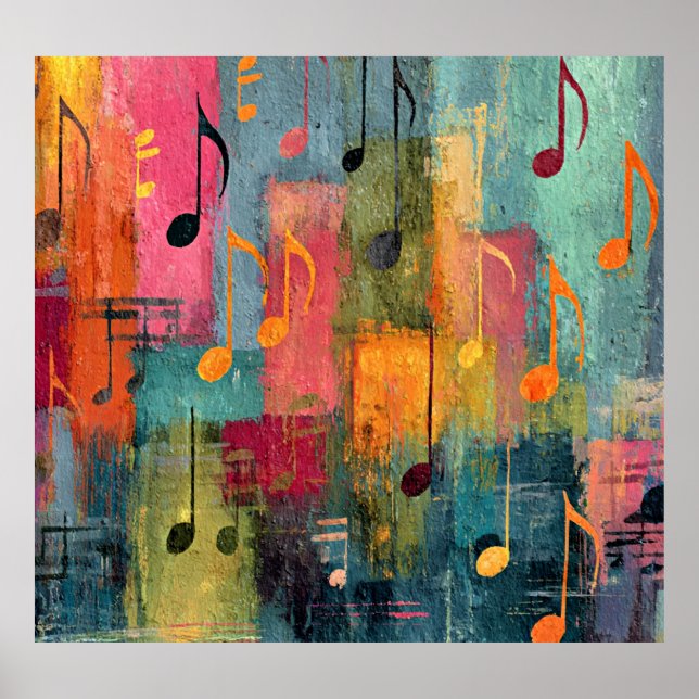 Musical Theme Abstract Art Poster (Framsidan)