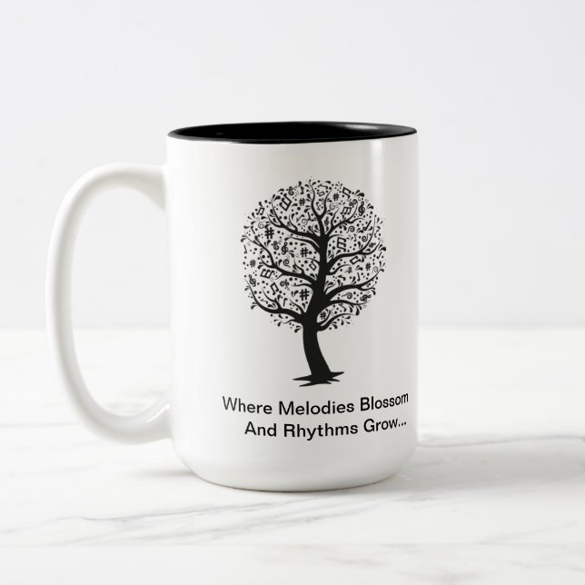 Musical Träd Two-Tone Coffee Mugg (Vänster)