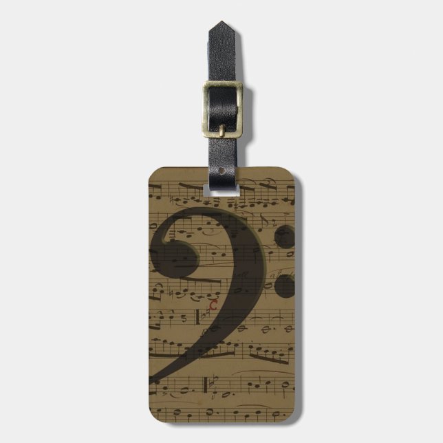 Musical Treble Clef Lakan Music Classic Bagagebricka (Vertikal Framsida)