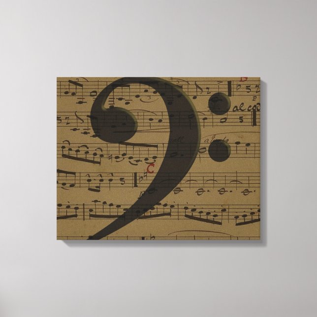 Musical Treble Clef Lakan Music Classic Canvastryck (Framsida)