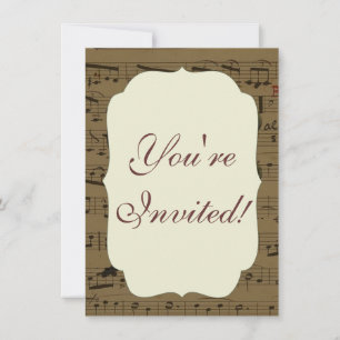 Musical Treble Clef Lakan Music Classic Inbjudningar