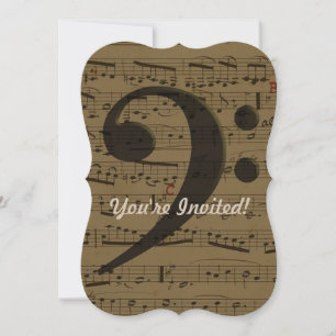 Musical Treble Clef Lakan Music Classic Inbjudningar