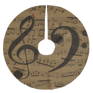 Musical Treble Clef Lakan Music Classic Julgransmatta Borstad Polyester