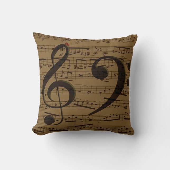 Musical Treble Clef Lakan Music Classic Kudde (Framsida)