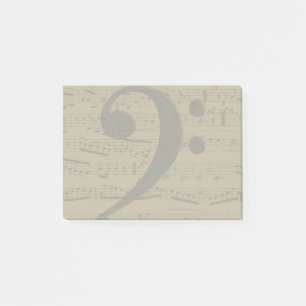 Musical Treble Clef Lakan Music Classic Post-it Block