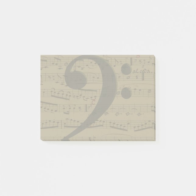 Musical Treble Clef Lakan Music Classic Post-it Block (Framsida)