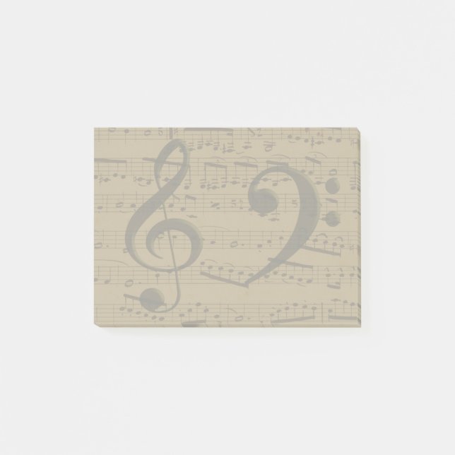 Musical Treble Clef Lakan Music Classic Post-it Block (Framsida)