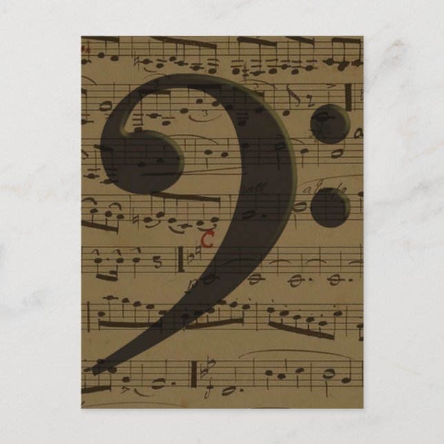 Musical Treble Clef Lakan Music Classic Vykort (Framsida)