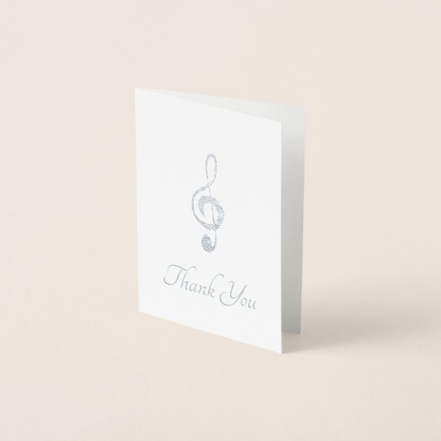 Musical Treble Tack Foil Card Folierat Kort (Framsida)