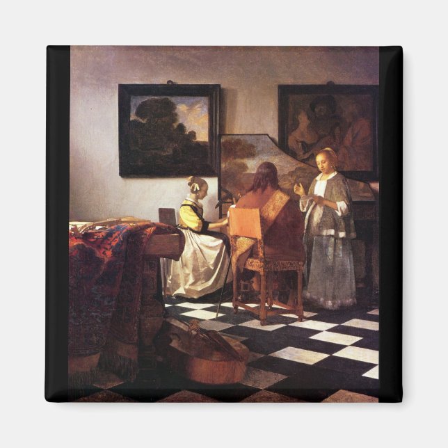 Musical Trio av Johannes Vermeer Magnet (Framsidan)