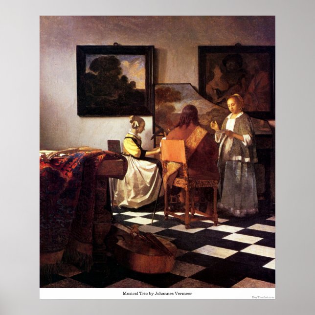 Musical Trio av Johannes Vermeer Poster (Framsidan)