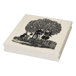 Musical Trio Wood Art Frimärke Stämpel