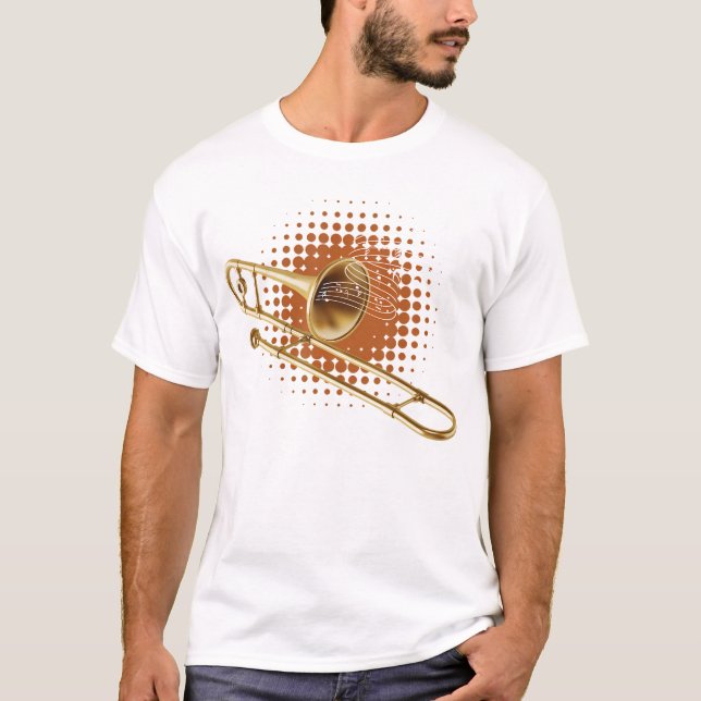 Musical Trombone Trombonist Marching Band Player T Shirt (Framsida)