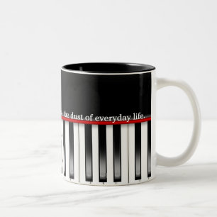 Musical Truism with Piano Två-Tonad Mugg