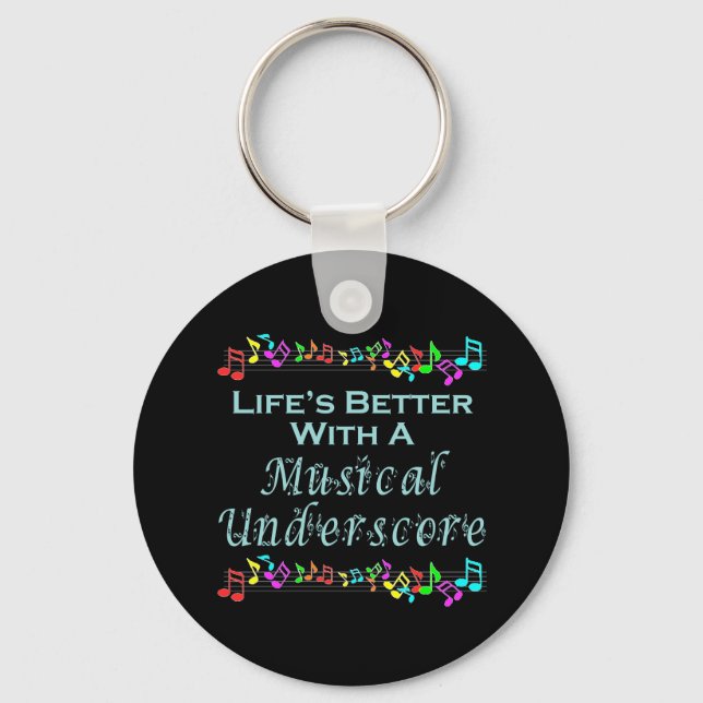 Musical Underscore Keychain Nyckelring (Framsida)