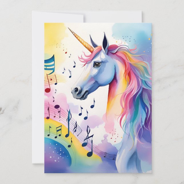 Musical Unicorns tackkort Tack Kort (Framsida)
